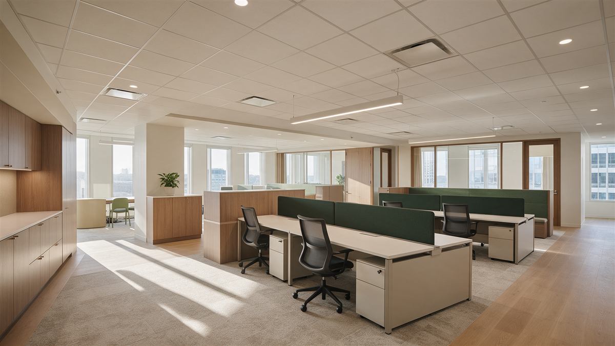 Oficina corporativa remodelada
